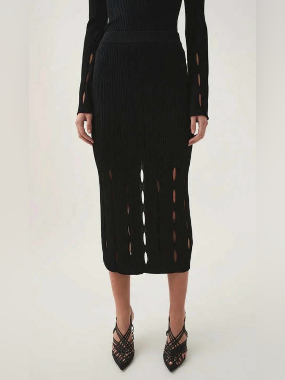 AJE. RESOLUTION KNIT MIDI SKIRT